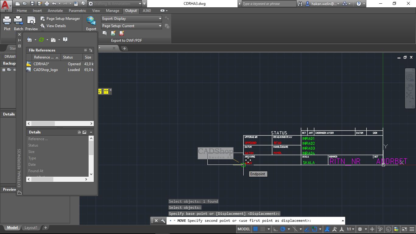 Ritningshuvudet - CAD Shop